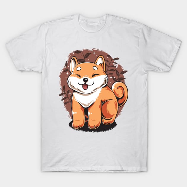 Cute Smiling Shiba T-Shirt by unygara